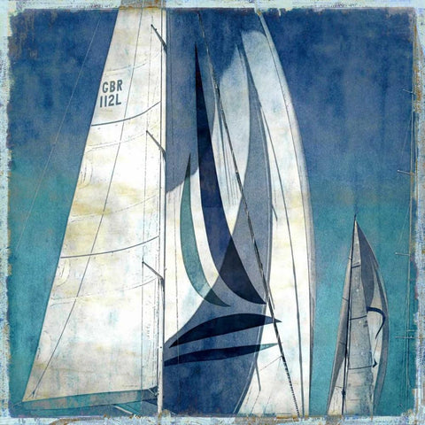 Sail Away I White Modern Wood Framed Art Print by Carter, Charlie