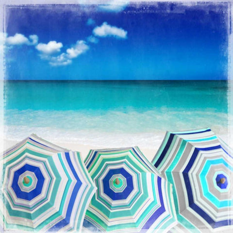 Beach Gathering Black Modern Wood Framed Art Print with Double Matting by Carter, Charlie