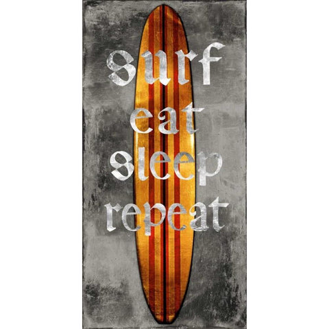 Surf Repeat White Modern Wood Framed Art Print by Carter, Charlie