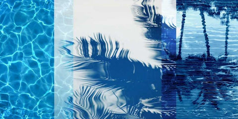 Palm Resort I White Modern Wood Framed Art Print with Double Matting by Carter, Charlie