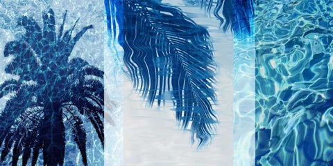 Palm Resort II White Modern Wood Framed Art Print with Double Matting by Carter, Charlie