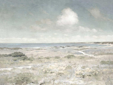 By the Shore White Modern Wood Framed Art Print with Double Matting by McKee, Christy