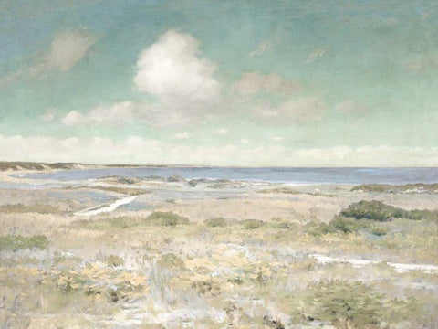 Water View White Modern Wood Framed Art Print with Double Matting by McKee, Christy