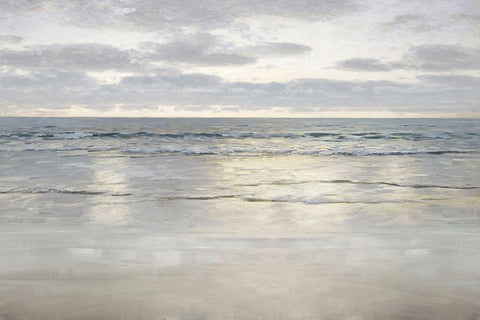 Sunlight on the Sea Black Ornate Wood Framed Art Print with Double Matting by McKee, Christy