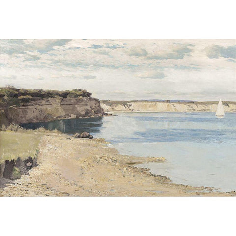 Set Sail Black Modern Wood Framed Art Print with Double Matting by McKee, Christy