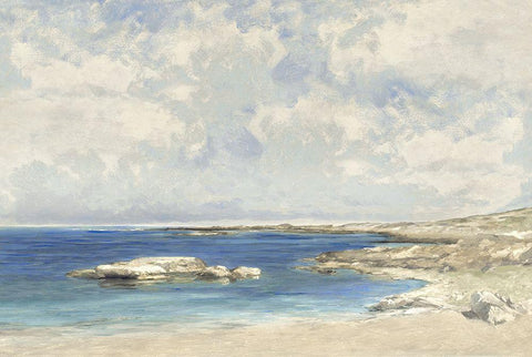 Pond at Morning White Modern Wood Framed Art Print with Double Matting by McKee, Christy