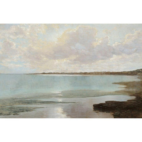 At the Shore Black Modern Wood Framed Art Print with Double Matting by McKee, Christy