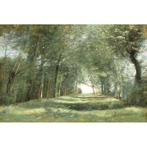 Shaded Path III Gold Ornate Wood Framed Art Print with Double Matting by McKee, Christy