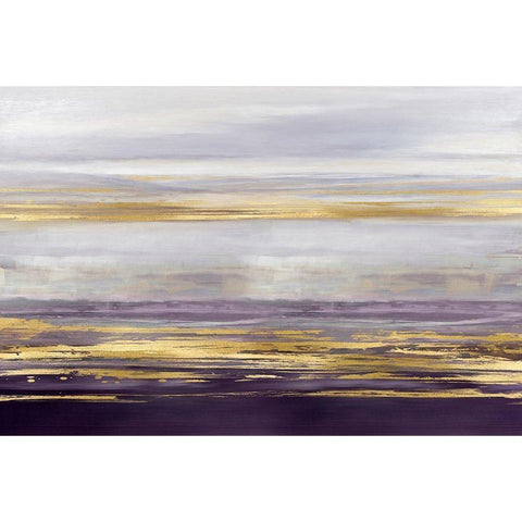 Amethyst Reflections II Black Modern Wood Framed Art Print with Double Matting by Corbin, Allie