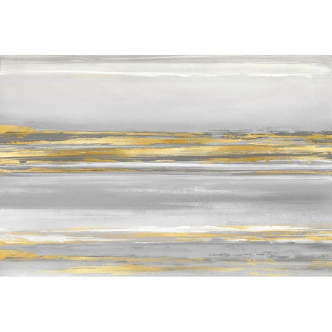 Sublte Reflections with Grey Gold Ornate Wood Framed Art Print with Double Matting by Corbin, Allie