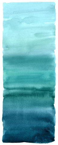 Cerulean Blend White Modern Wood Framed Art Print with Double Matting by Corbin, Allie