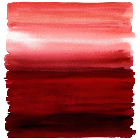 Ombre Red II Black Modern Wood Framed Art Print with Double Matting by Corbin, Allie