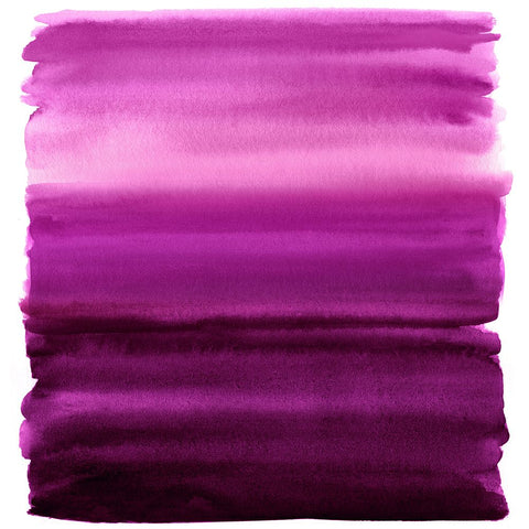Ombre Magenta II White Modern Wood Framed Art Print with Double Matting by Corbin, Allie