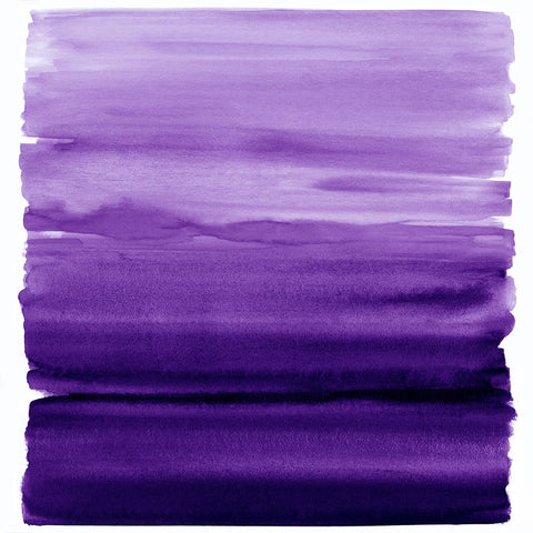 Ombre Purple II White Modern Wood Framed Art Print with Double Matting by Corbin, Allie