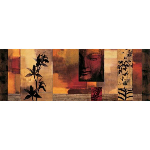 Dharma II Black Modern Wood Framed Art Print with Double Matting by Donovan, Chris