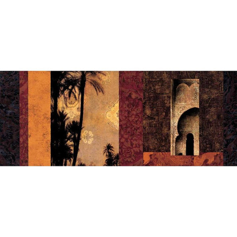 Marrakesh Black Modern Wood Framed Art Print with Double Matting by Donovan, Chris