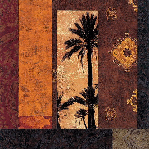 Moroccan Nights II Black Modern Wood Framed Art Print with Double Matting by Donovan, Chris