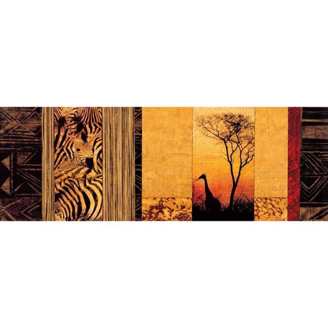 African Plains White Modern Wood Framed Art Print by Donovan, Chris