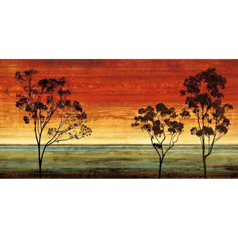 Sunset Vista I Gold Ornate Wood Framed Art Print with Double Matting by Donovan, Chris