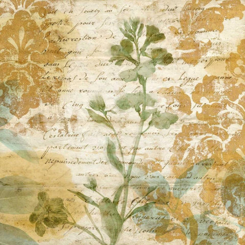 Romance I Black Ornate Wood Framed Art Print with Double Matting by Donovan, Chris