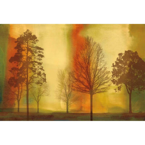 Sunset II Gold Ornate Wood Framed Art Print with Double Matting by Donovan, Chris