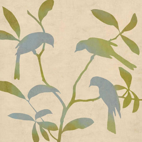 Birdsong II Gold Ornate Wood Framed Art Print with Double Matting by Donovan, Chris