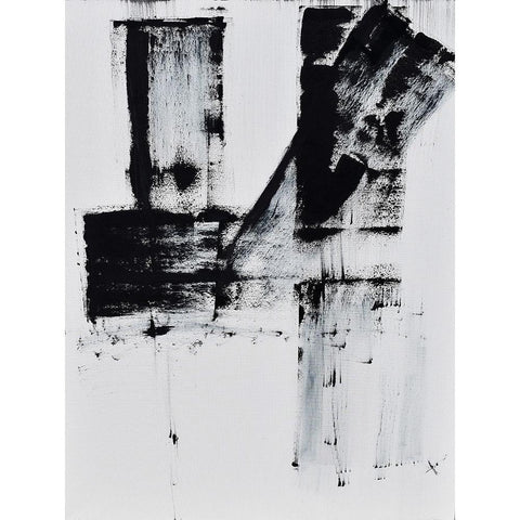 Barely holding on to smoke III Black Modern Wood Framed Art Print with Double Matting by Klingeler, Christian