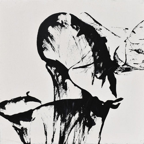 String Theory Time Black Modern Wood Framed Art Print with Double Matting by Klingeler, Christian