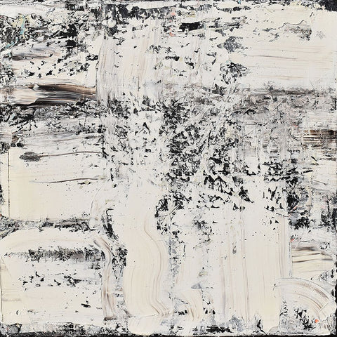 Elemental Breath White Modern Wood Framed Art Print with Double Matting by Klingeler, Christian