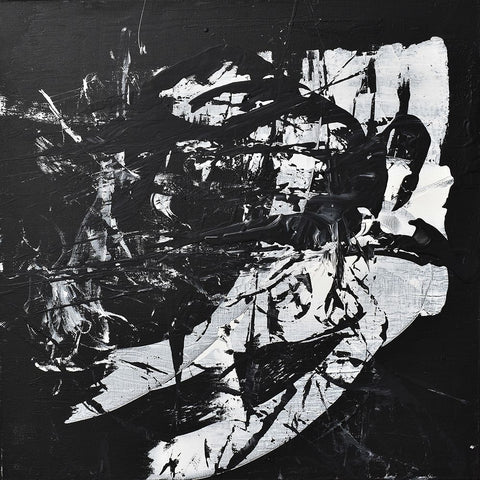 String Theory Mass White Modern Wood Framed Art Print with Double Matting by Klingeler, Christian