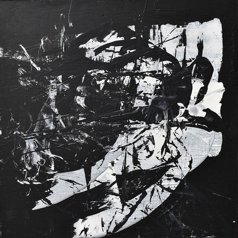 String Theory Mass Black Modern Wood Framed Art Print by Klingeler, Christian