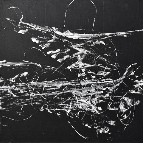 String Theory Space White Modern Wood Framed Art Print by Klingeler, Christian