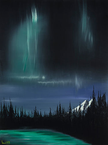 Collison II White Modern Wood Framed Art Print with Double Matting by Klingeler, Christian