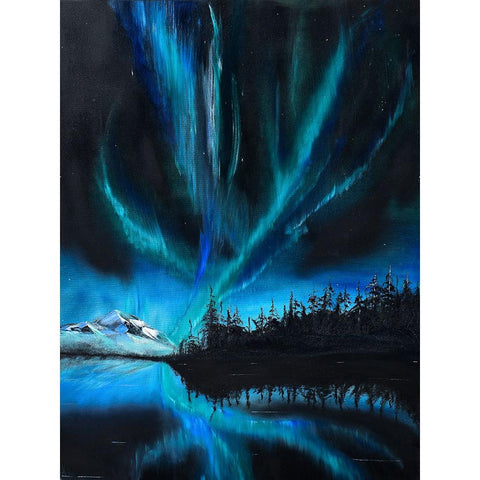 Nordy 24-2 Black Modern Wood Framed Art Print by Klingeler, Christian