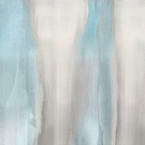 Free Fall Aqua II Black Ornate Wood Framed Art Print with Double Matting by Wright, Christine