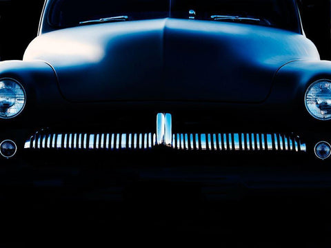 1950 Mercury Black Ornate Wood Framed Art Print with Double Matting by Branson, Clive