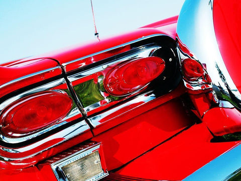 1958 Ford Fairlane 500 D White Modern Wood Framed Art Print with Double Matting by Branson, Clive