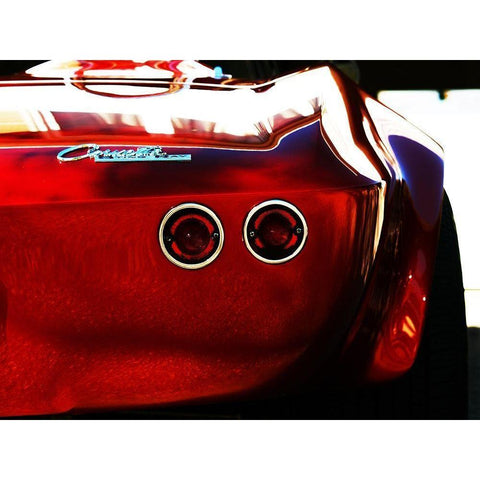 1963 Corvette Stingray 15 Black Modern Wood Framed Art Print with Double Matting by Branson, Clive