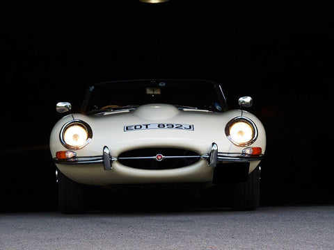 1970 Challenger E Type 6 White Modern Wood Framed Art Print with Double Matting by Branson, Clive