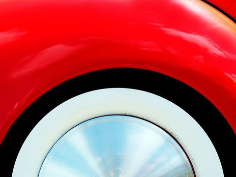 39 Ford Deluxe Wheel and Fender Black Ornate Wood Framed Art Print with Double Matting by Branson, Clive