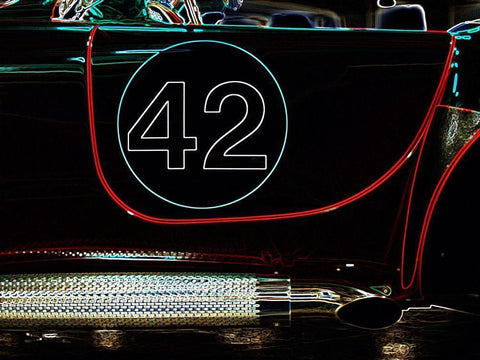 42 Cobra 1 White Modern Wood Framed Art Print with Double Matting by Branson, Clive