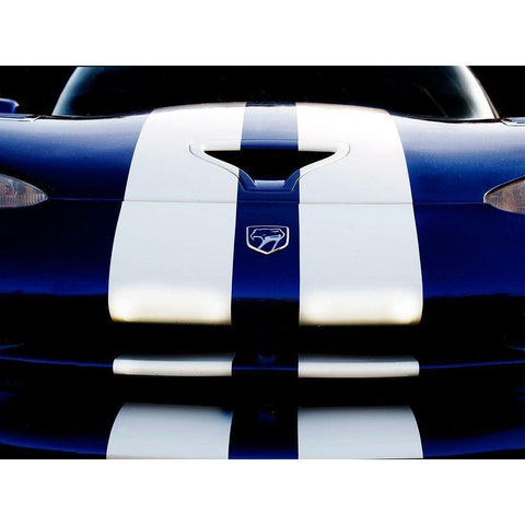 Dodge Viper 4 White Modern Wood Framed Art Print by Branson, Clive