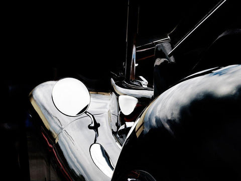 Jaguar XK120 White Modern Wood Framed Art Print with Double Matting by Branson, Clive