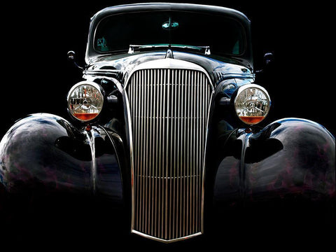 Vintage Chevrolet White Modern Wood Framed Art Print with Double Matting by Branson, Clive