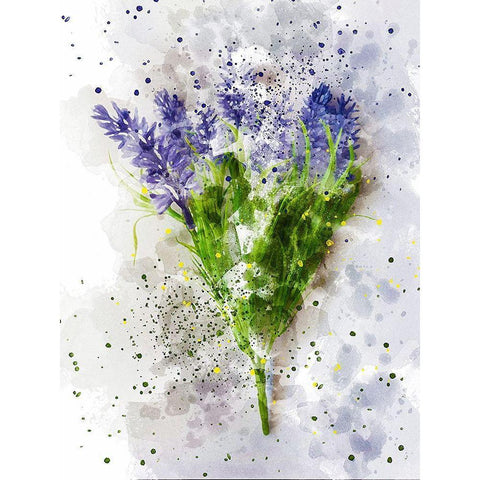 Lavender White Modern Wood Framed Art Print by Young, Chamira