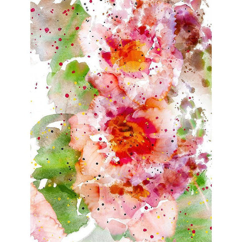 Floral in Bloom IV White Modern Wood Framed Art Print by Young, Chamira