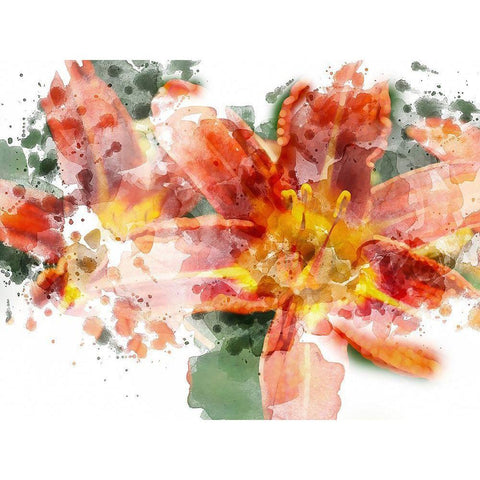 Floral in Bloom XVII Gold Ornate Wood Framed Art Print with Double Matting by Young, Chamira