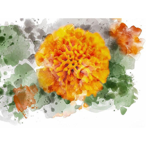 Floral in Bloom XIX Gold Ornate Wood Framed Art Print with Double Matting by Young, Chamira