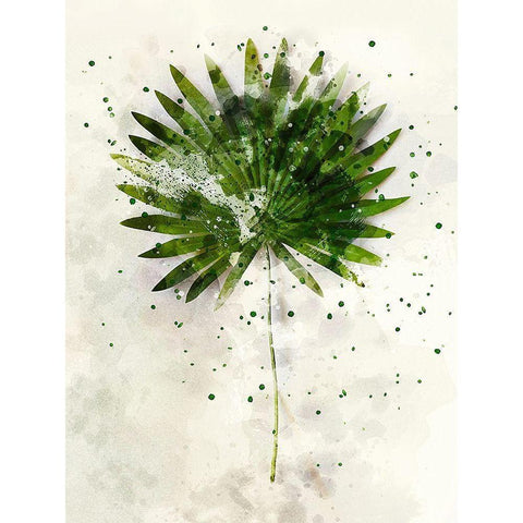 Single Palm Black Modern Wood Framed Art Print by Young, Chamira