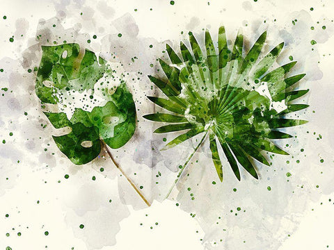 Double Leaf Black Ornate Wood Framed Art Print with Double Matting by Young, Chamira